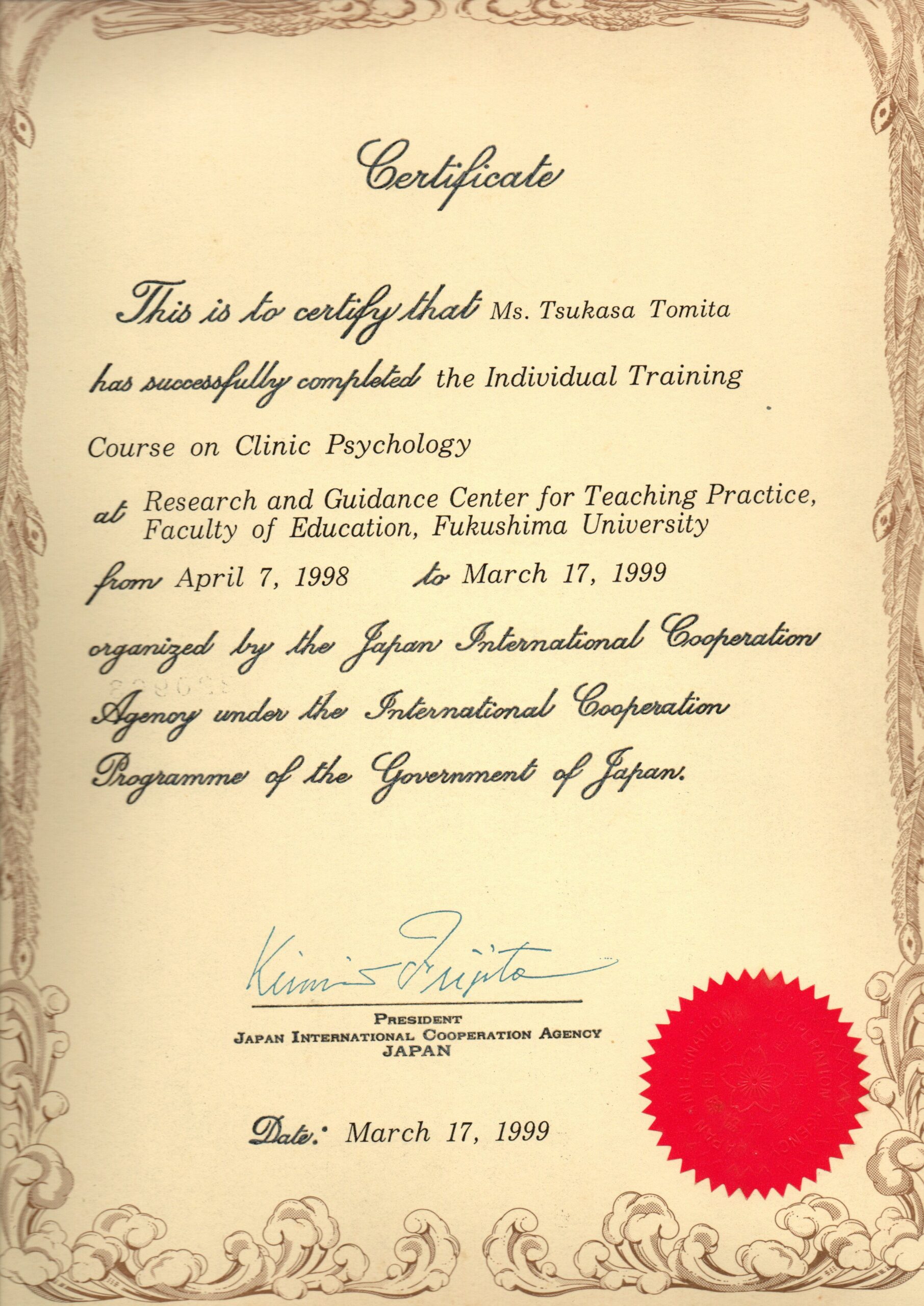 Certificado de especialização